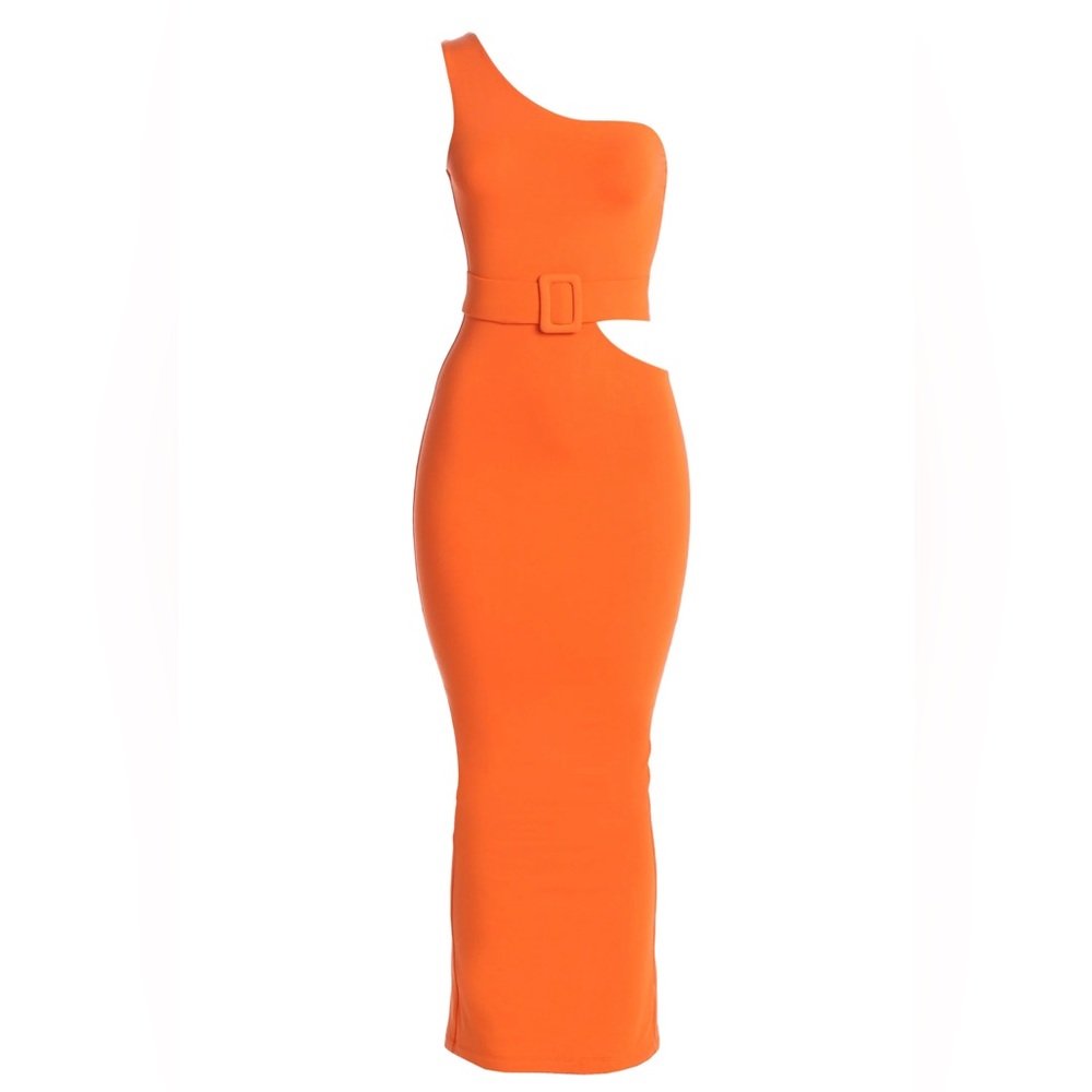 Tangerine JLuxbasix Azuree Cut-out Dress